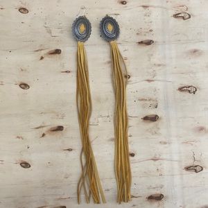 Saddle Tramp Brand ~ Long Bastards, Leather Earrings. (LBB49)